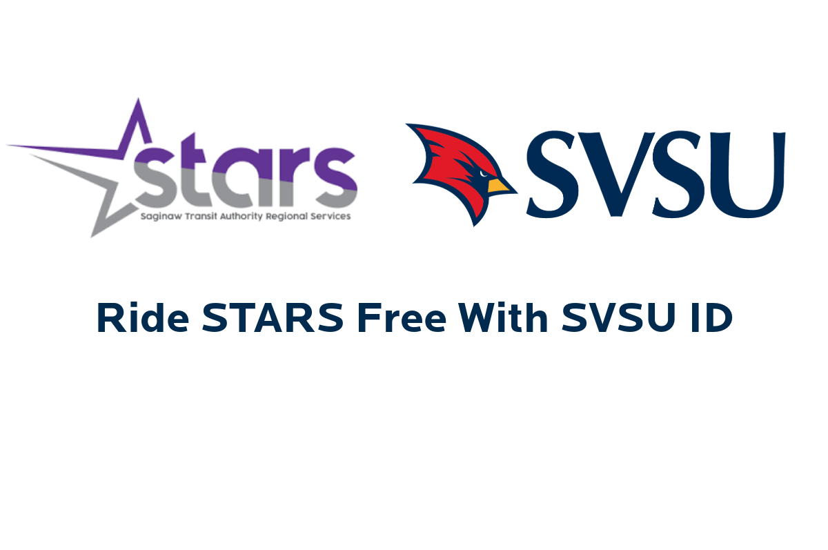 Two logos Ride STARS free with SVSU ID